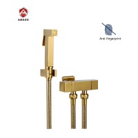 Brushed Gold Bidet Spray Handheld For Toilet Bidets China's High quality Brass toilet Bathroom Handheld Water Rinse