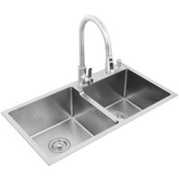 Sanitary Ware Double Bowl Large 304 Stainless Steel Handmade Kitchen Sink