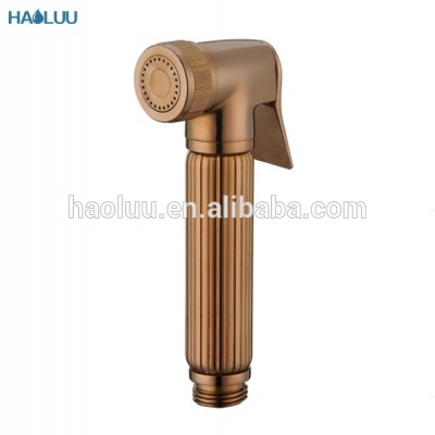 HL56136D china luxury rose gold plating brass toilet sprayers